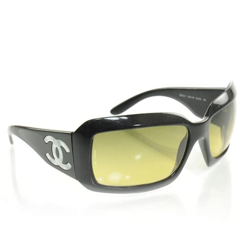 chanel mother of pearl sunglasses black|Chanel sunglasses pearl on side.